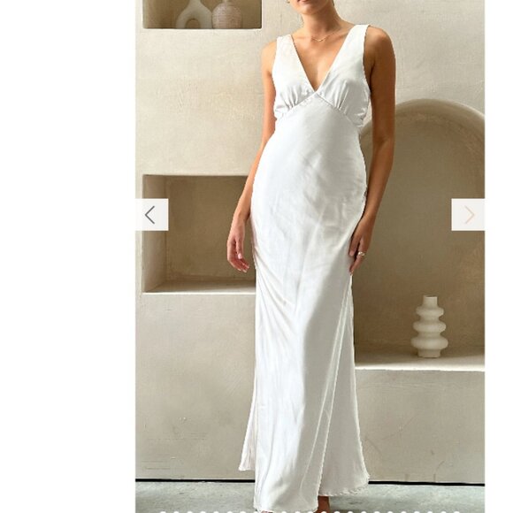 Billy J Champagne Sofia Maxi Dress Size 6 - Picture 3 of 7